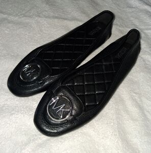 Michael Kors Black Leather Driving Loafer Flats Size 7.5 Women